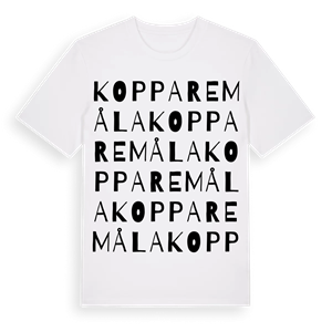 Kopparemåla ordlek t-shirt – ekologisk bomull t-shirt från Pinshirt
