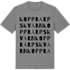 Mid Heather Gray t-shirt med Kopprarpskvarn ordlek t-shirt