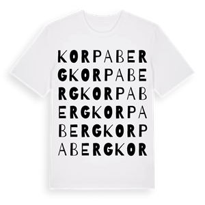 Korpaberg ordlek t-shirt – ekologisk bomull t-shirt från Pinshirt