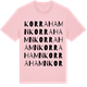 Pink Cotton t-shirt med Korrahamn ordlek t-shirt