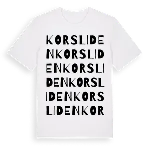 Korsliden ordlek t-shirt – ekologisk bomull t-shirt från Pinshirt