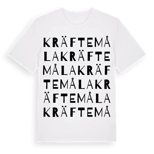 Kräftemåla ordlek t-shirt – ekologisk bomull t-shirt från Pinshirt