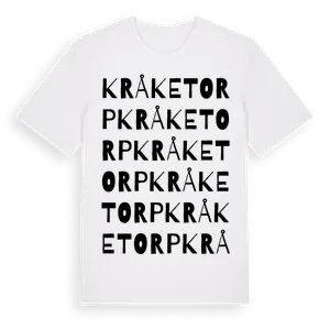 Kråketorp ordlek t-shirt – ekologisk bomull t-shirt från Pinshirt