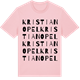 Pink Cotton t-shirt med Kristianopel ordlek t-shirt