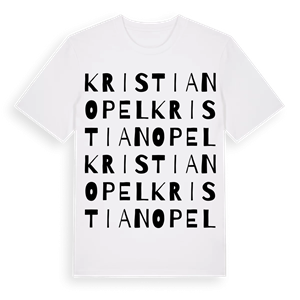 Kristianopel ordlek t-shirt – ekologisk bomull t-shirt från Pinshirt