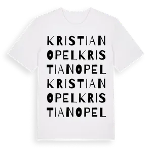 Kristianopel ordlek t-shirt – ekologisk bomull t-shirt från Pinshirt