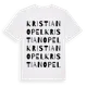 White t-shirt med Kristianopel ordlek t-shirt