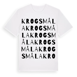 Krogsmåla ordlek t-shirt – ekologisk bomull t-shirt från Pinshirt