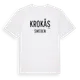 White t-shirt med Krokås i Sverige t-shirt