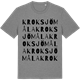 Mid Heather Gray t-shirt med Kroksjömåla ordlek t-shirt