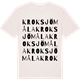Vintage White t-shirt med Kroksjömåla ordlek t-shirt