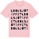 Pink Cotton t-shirt med Kroksjötäppet ordlek t-shirt