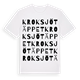 White t-shirt med Kroksjötäppet ordlek t-shirt