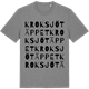 Mid Heather Gray t-shirt med Kroksjötäppet ordlek t-shirt
