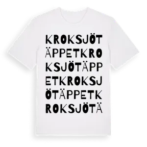 Kroksjötäppet ordlek t-shirt – ekologisk bomull t-shirt från Pinshirt