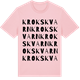Pink Cotton t-shirt med Krokskvarn ordlek t-shirt