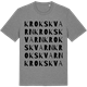 Mid Heather Gray t-shirt med Krokskvarn ordlek t-shirt