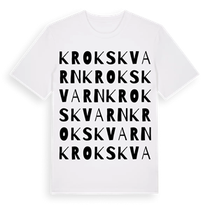 Krokskvarn ordlek t-shirt – ekologisk bomull t-shirt från Pinshirt