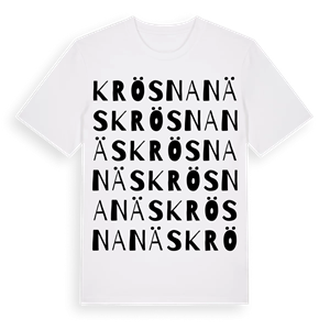 Krösnanäs ordlek t-shirt – ekologisk bomull t-shirt från Pinshirt
