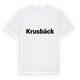 White t-shirt med Krusbäck fetstil t-shirt