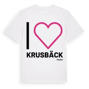 Jag älskar Krusbäck t-shirt stort tryck – ekologisk bomull t-shirt från Pinshirt