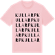 Pink Cotton t-shirt med Kullarp ordlek t-shirt