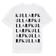 White t-shirt med Kullarp ordlek t-shirt