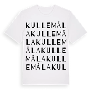 Kullemåla ordlek t-shirt – ekologisk bomull t-shirt från Pinshirt