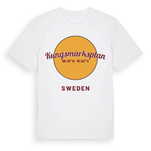 Kungsmarksplan cirkel t-shirt – ekologisk bomull t-shirt från Pinshirt