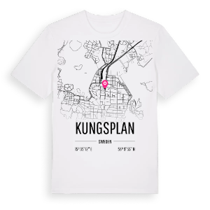 Kungsplan karta t-shirt – ekologisk bomull t-shirt från Pinshirt