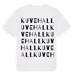 Kuvehall ordlek t-shirt – ekologisk bomull t-shirt från Pinshirt