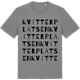Mid Heather Gray t-shirt med Kvitterplatsen ordlek t-shirt