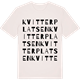 Vintage White t-shirt med Kvitterplatsen ordlek t-shirt