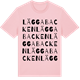 Pink Cotton t-shirt med Läggabacken ordlek t-shirt
