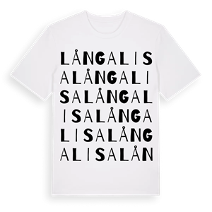Långa Lisa ordlek t-shirt – ekologisk bomull t-shirt från Pinshirt