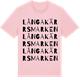 Pink Cotton t-shirt med Långakärrsmarken ordlek t-shirt