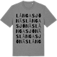 Mid Heather Gray t-shirt med Långasjönäs ordlek t-shirt