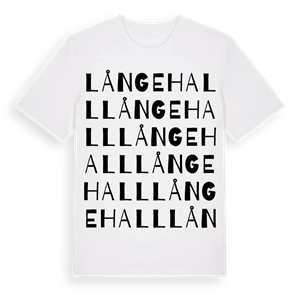 Långehall ordlek t-shirt – ekologisk bomull t-shirt från Pinshirt