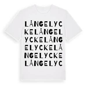 Långelycke ordlek t-shirt – ekologisk bomull t-shirt från Pinshirt