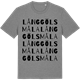 Mid Heather Gray t-shirt med Långgölsmåla ordlek t-shirt