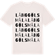 Vintage White t-shirt med Långgölsmåla ordlek t-shirt