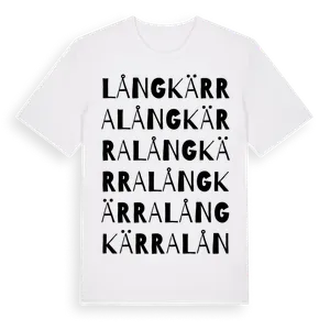 Långkärra ordlek t-shirt – ekologisk bomull t-shirt från Pinshirt