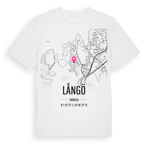 Långö karta t-shirt – ekologisk bomull t-shirt från Pinshirt
