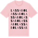 Pink Cotton t-shirt med Lassabo ordlek t-shirt