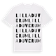 White t-shirt med Lilla Duverum ordlek t-shirt