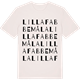 Vintage White t-shirt med Lilla Fabbemåla ordlek t-shirt