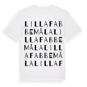 Lilla Fabbemåla ordlek t-shirt – ekologisk bomull t-shirt från Pinshirt