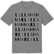 Mid Heather Gray t-shirt med Lilla Hammar ordlek t-shirt
