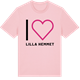 Pink Cotton t-shirt med Jag älskar Lilla hemmet t-shirt stort tryck