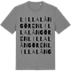 Mid Heather Gray t-shirt med Lilla Långören ordlek t-shirt